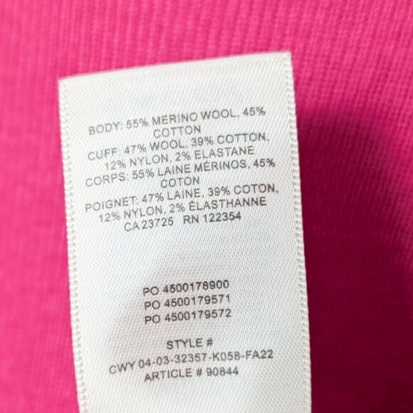 NEW WILFRED Rebecca Sweater Wool Vital Pink Turtleneck Crop Top Small S Aritzia - Picture 10 of 10